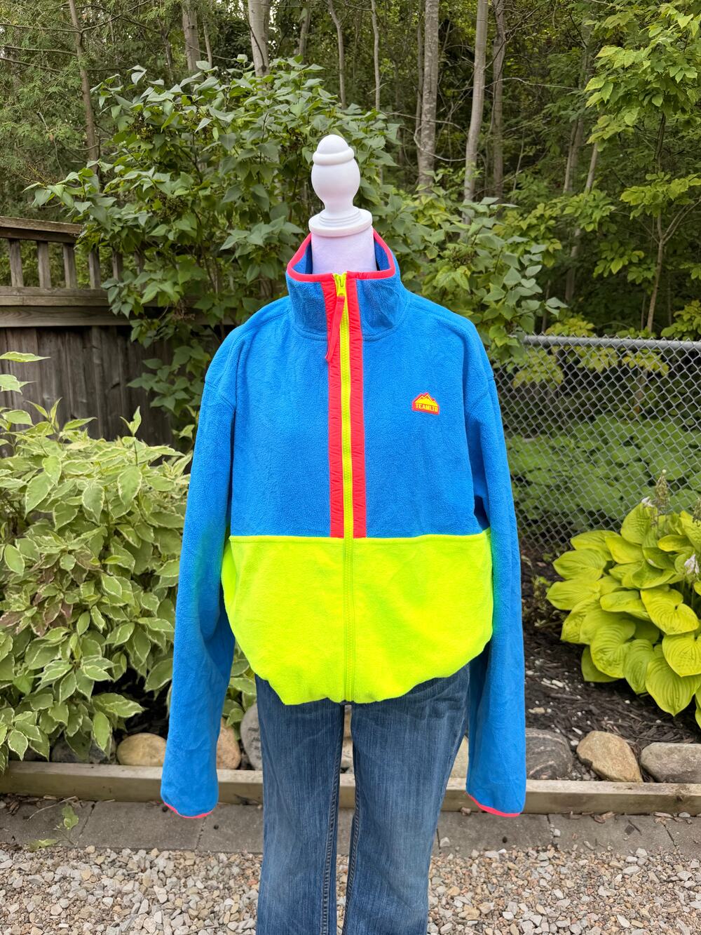 Teamltd colorblock full zip polar fleece jacket with high collar - Picture 5 of 11